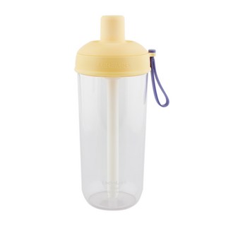 LocknLock 樂扣樂扣 嚼對搖搖吸管杯 平輸板, 蜂蜜奶油黃, 700ml, 1個
