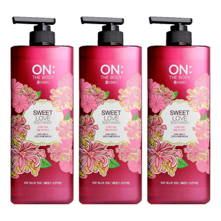 ON THE BODY 香水沐浴精 甜蜜愛戀 茉莉花香加白桃果香 持久延香 長效保濕, 900g, 3瓶