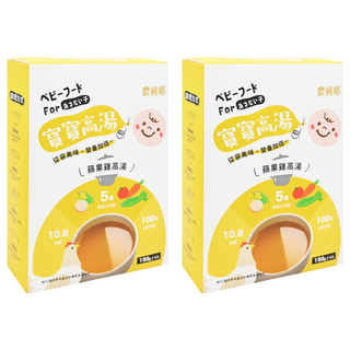 農純鄉 寶寶高湯 蘋果雞高湯 6個月以上 4包, 600g, 2盒