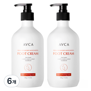 AVCA 足部保濕去角質霜, 1入, 6個, 500ml
