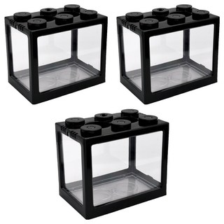 高精寵物 積木魚缸, 黑色, 3個