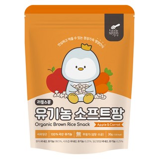 Little Spoon 寶寶爆米香 5個月以上, 蘋果胡蘿蔔, 30g, 1包