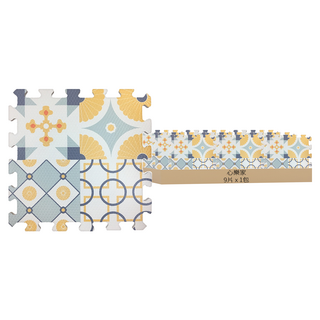 心樂家 摩洛哥地墊 Set 9片 EVA材質 巧拼地墊, 摩洛哥復古橘, 32 x 32 x 1cm