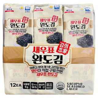 Saeupyo 有名菀島海苔 12包, 60g, 1袋