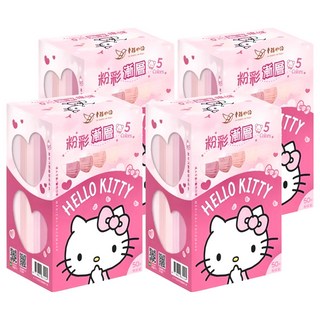 明基健康生活 幸福物語 Kitty成人粉彩漸層口罩, 粉彩紅, 50片, 4盒