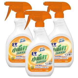毛寶 小蘇打廚房清潔劑 按壓瓶 500g 植物性清潔配方 去油除垢, 3瓶