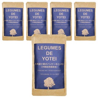 LEGUMES DE YOTEI 北海道小麥鬆餅粉 沖繩黑糖 180g*5包, 家庭烘焙首選