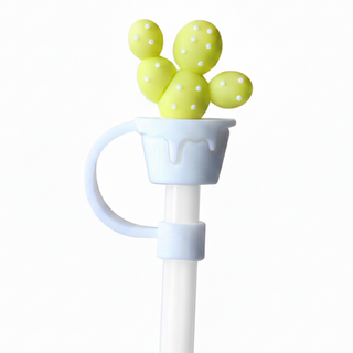 造型吸管套 黃仙人掌12mm, 黃色, 1入