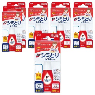 LION 獅王 Top 去漬急救隨身瓶 含5枚不暈染吸收墊, 17ml, 6瓶