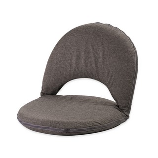 생활살림 접이식 6단 각도조절 휴대용 좌식의자, 그레이, 1개