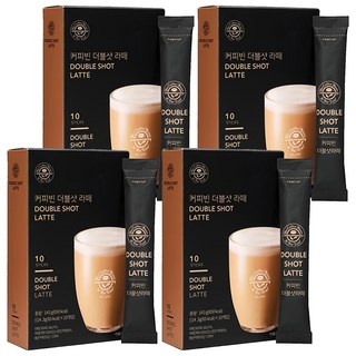 The Coffee Bean 雙倍濃縮即溶拿鐵, 14.3g, 10條, 4盒