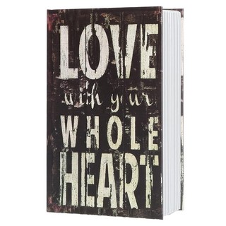 Home Safe 書本保險箱 大, LOVE 棕色