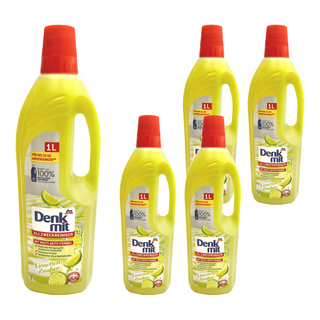 dm Denk mit 萬用檸檬清潔劑 家庭清潔 適用於浴室、客廳, 1L, 5瓶