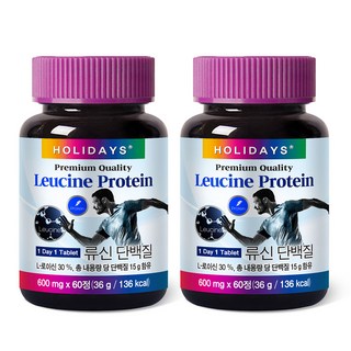 HOLIDAYS 白胺酸蛋白質補充錠, 60錠, 2罐