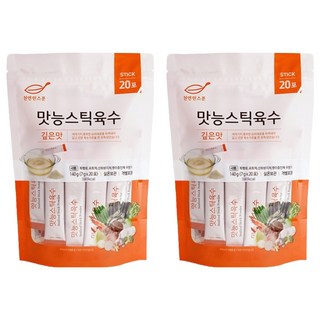 천연한스푼 석하 깊은맛 맛능 스틱 육수 20p, 140g, 2개