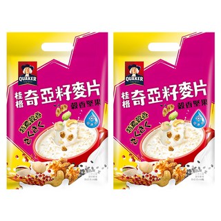 QUAKER 桂格 奇亞籽麥片 穀香堅果 10包, 290g, 2袋