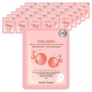 MediFlower 膠原蛋白彈力面膜, 1片, 60片