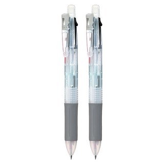 제브라 사라사 멀티펜 투명 0.5mm 3+S, 3색, 2개