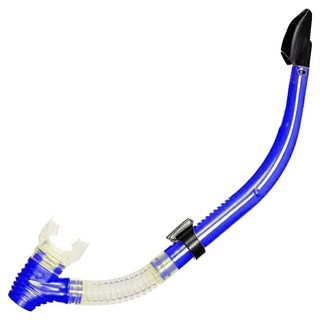 AQUATEC 矽膠呼吸管 SN-200 無毒矽膠 潛水設備CE認證產品, 10 x 47cm, 藍色