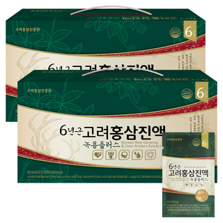 KOREA PREMIUM REDJINSENG 6年根高麗紅參萃取鹿茸液, 50ml, 30包, 2盒