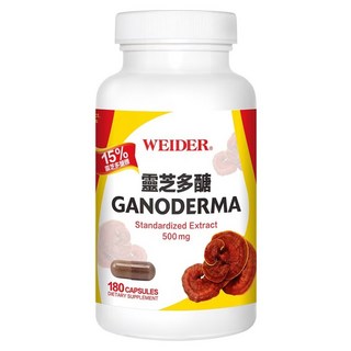 WEIDER 威德 靈芝多醣, 606mg, 180顆, 1罐