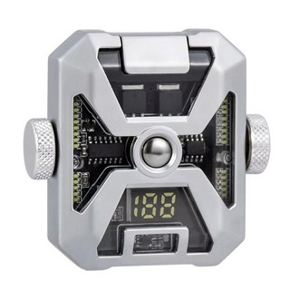 FJ 多功能LED機甲雙電弧打火機 HY1 鋅合金+電子元件, 銀, 1個