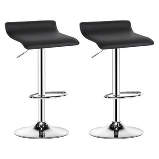 C-FLY 時尚家居 平板升降吧台椅, 黑色, 2個