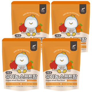 Little Spoon 寶寶爆米香 5個月以上, 蘋果胡蘿蔔, 30g, 4包