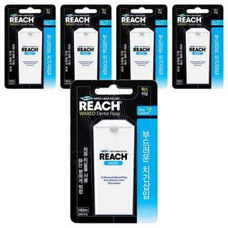 REACH 麗奇 潔牙線 含蠟無味, 183m, 1個, 5盒