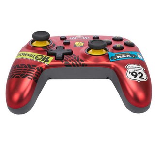 PowerA 任天堂 Nano有線遊戲手把 瑪利歐 8-Ft Cable Compact Design, NSGP0124-01, 賽車紅, 1個