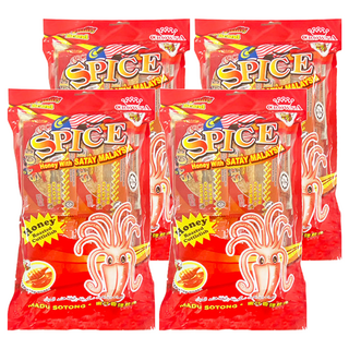 日日旺 皇冠蜜汁香烤魷魚 沙嗲口味 馬來西亞風味, 200g, 4袋