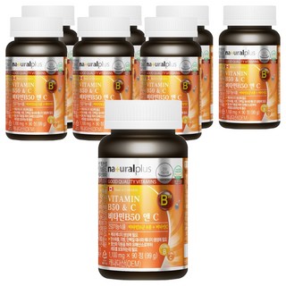 내츄럴플러스 비타민B50 앤 C, 90정, 8개