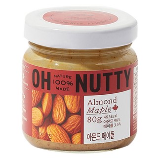 OH NUTTY 杏仁楓糖醬, 80g, 1罐