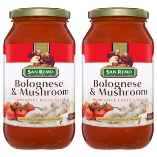 SAN REMO 頂級麵醬 起司蘑菇, 500g, 2罐