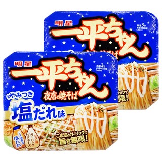 明星食品 一平 夜店炒麵 鹽味 130公克, 2個