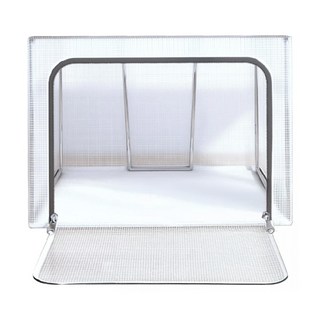 超大透明可視雙開收納箱 防水尼龍材質 鋼架支撐, 灰色, 1個