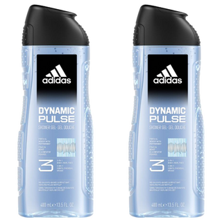 adidas 愛迪達 男性三合一潔顏洗髮沐浴露 超越活力, 400ml, 2瓶