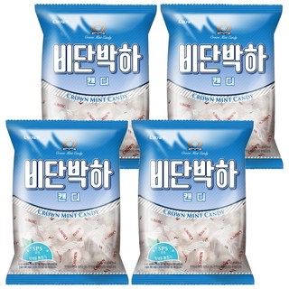 크라운 비단박하캔디, 140g, 4개
