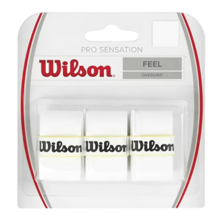 Wilson PRO OVERGRIP 握把皮 3件組, 白色, 100g, 1組
