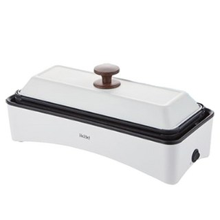 ikiiki 伊崎家電 丸樂煮藝電烤盤 2WAY多功能 附抹油刷/上蓋/章魚燒盤/木鏟/本體/深煎盤, IK-MC3601