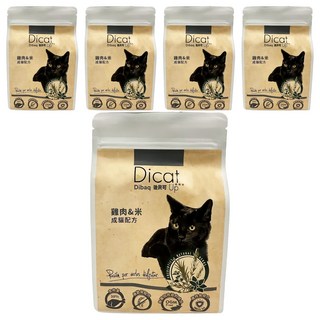 Dicat Up 成貓用 烘培益生 貓糧, 雞肉 + 米, 300g, 5包