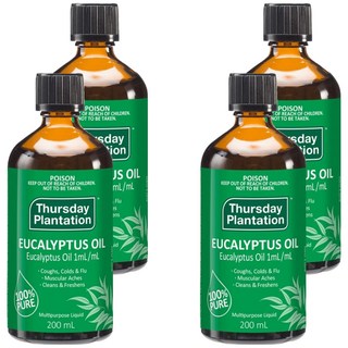 Thursday Plantation 星期四農莊 精油 尤加利, 200ml, 4瓶