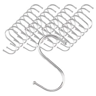 咪咪購物 不鏽鋼 S型掛勾 30個, 銀色款中號