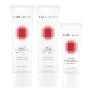 셀퓨전씨 레이저 유브이 썬스크린 SPF50+ PA++++ 50ml x 2p + 20ml, 1개