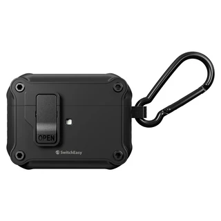 SwitchEasy 魚骨牌 Rugged Shield 耳機保護殼 Airpods Pro 1&2, 黑色, 1個, 單一商品