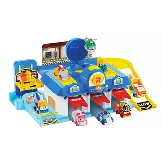 ROI TOYS 迷你救援小隊基地 Set, 3歲以上適用, 1盒, 藍色, 40 x 20.5 x 34.5cm