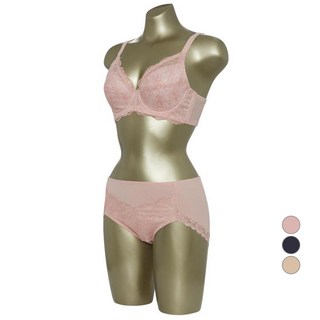 트라이엄프 여성용 레이스 풀컵 브라 팬티 세트