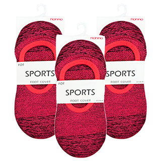 儂儂花紗運動隱形襪, 22-24cm, 桃紅