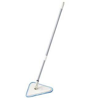 NEXCLEANS 舞水痕 平板三角拖把 立體超細纖維, 1支, 超纖布26.5 x 19.5cm 靜電板25 x 16.5cm 鋼管120cm