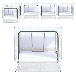 超大透明可視雙開收納箱 110L, 灰色, 6個